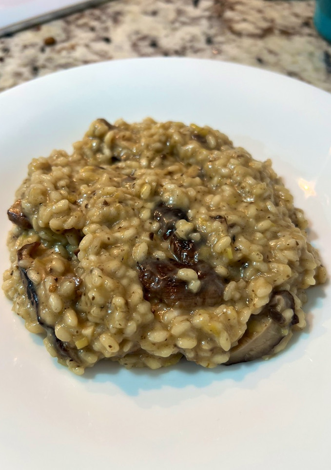 Una foto de Risotto de shiitake y trufa