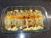 Una foto de crepas de espinaca