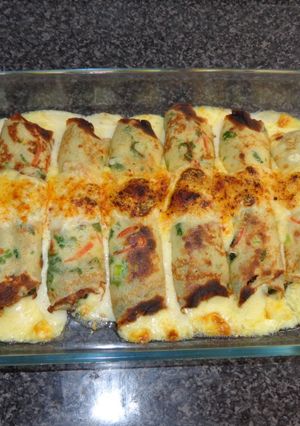 Una foto de Crepes de espinaca