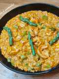 Risotto à la bisque de crevettes et asperges