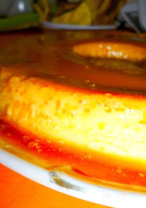 Una foto de Flan casero de leche