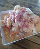 Camarones con lo que tenía en casa