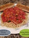 Spaghetti w/ Chunky Vegetable Sauce