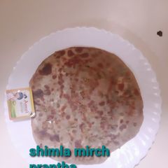 A picture of Capsicum stuffed Parantha.