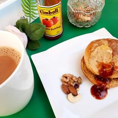 Anday Wala Burger With Tea 😋 A picture of Anday Wala Burger With Tea 😋.