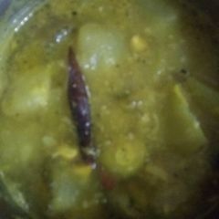 A picture of Bitter gourd mung dal.