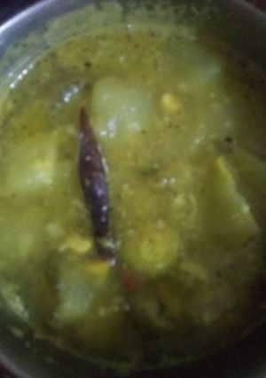 A picture of Bitter gourd mung dal.