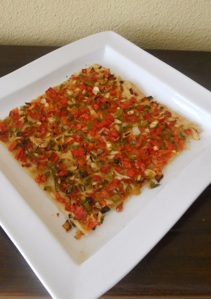 Una foto de Coca de verduras o de trampó