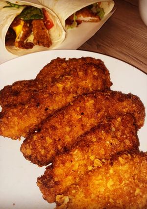 Une photo de Tenders maison au chips #poulet