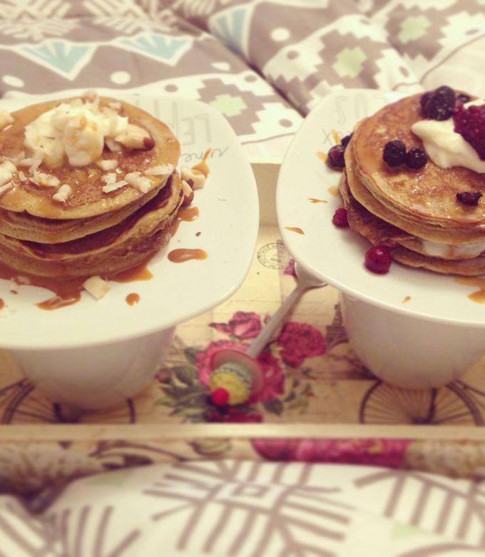 Una foto de Pancakes de banana