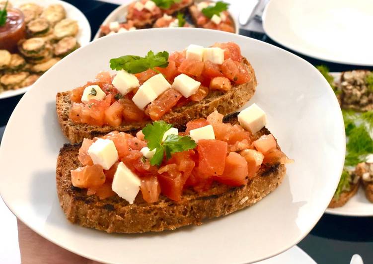 Comment Cuisiner Bruschetta tomates mozzarella