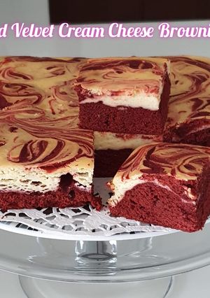 Foto resep Red velvet cream cheese brownies