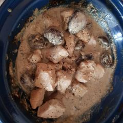 A picture of My Chicken Mushroom Mustard Dish 💜.