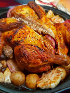 A picture of Chicken Roasted in Herbs.