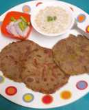 Bottle Gourd Ka Paratha With Smoky Sannata Raita = A UP - Bihar Special