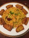 Arroz vestido en Camarones, Teñido en Curry y Salpicado en Cerveza
