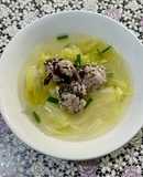 SP.0962 - Canh Cải Thảo Thịt Viên Mộc Nhĩ