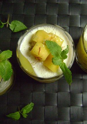 A picture of Mango Panna Cotta.