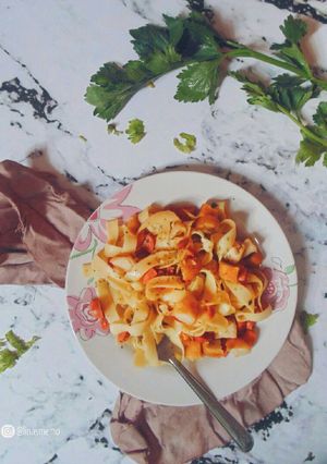 Foto resep Egg Pasta Aglio e Olio