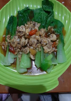 Foto resep Pokchoy Jamur Saus Tiram
