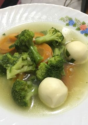 Foto resep Sayur Sop Brokoli Fishball
