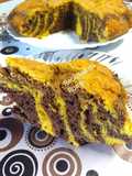 Bolo Zebra de Cenoura e Laranja com Espelta