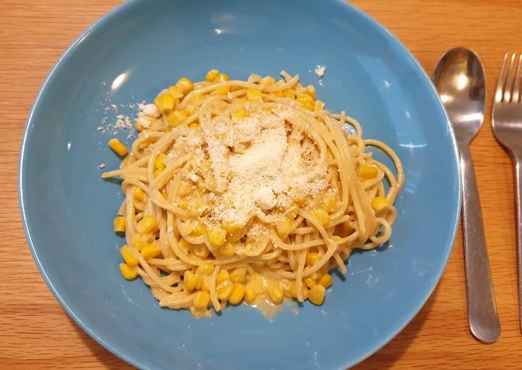 Sweetcorn carbonara