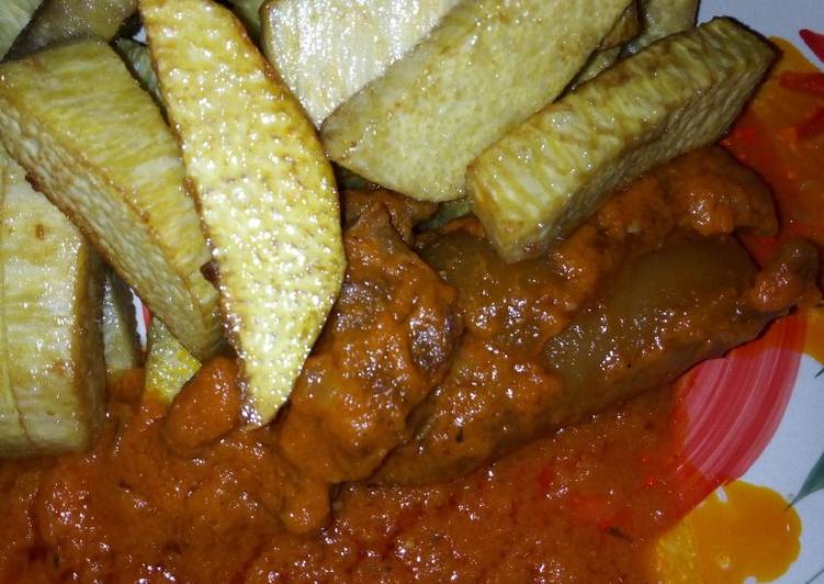 How to Make Perfect Fried yam n stew
