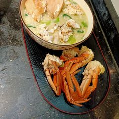 A picture of Vegetables & crab congee Hongkong style.