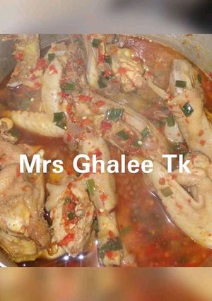 A picture of Chicken pp soup.
