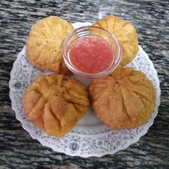A picture of Meat Kachoris# 4 week contest# wheat flour contest.