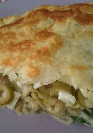 Una foto de Tarta de espinaca y champiñones