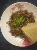 Plain Fried omena with yellow ugali