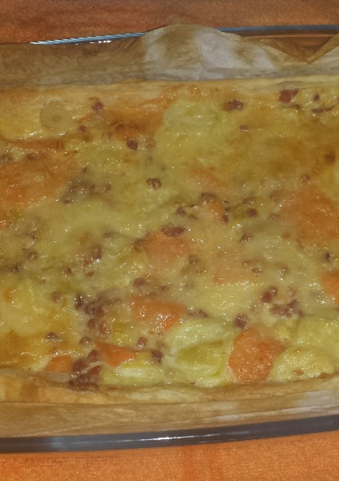 Una foto de Quiche de verduras y jamón serrano