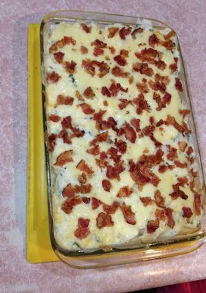 Una foto de Papas al horno en molde