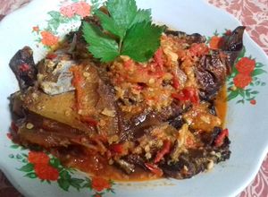 Foto resep Ikan Panggang cucut/ikan Asap/Ikan Pari asap masak Merah