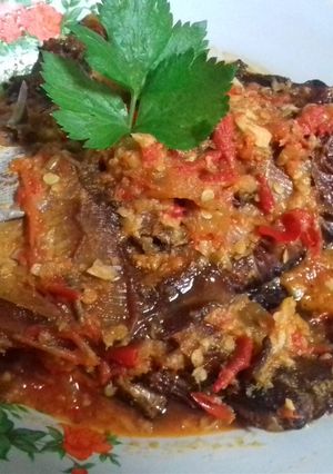 Foto resep Ikan Panggang cucut/ikan Asap/Ikan Pari asap masak Merah