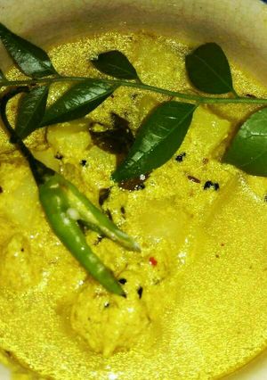 A picture of Kalaunji Wale dahi ke aloo.