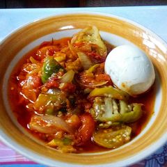 A picture of Spicy Garden Egg Sauce.
