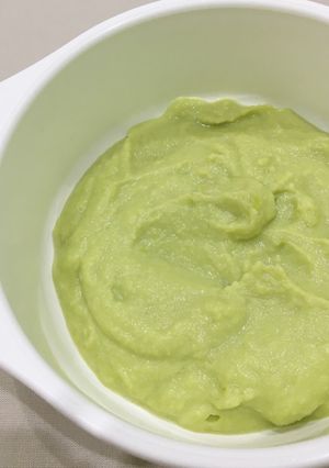 Foto resep MPASI Zoe (7+) : Puree Edamame + Pear