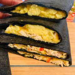 Chilli Chicken Cheese and Egg Wraps A picture of Chilli Chicken Cheese and Egg Wraps.