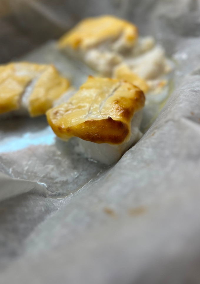 Una foto de Bacalao gratinado: Pescado para Navidad (idea de batch cooking)