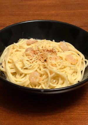Una foto de Salsa de camarones al ajo para pastas