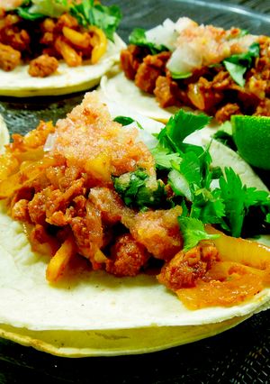 A picture of Tacos al Pastor.