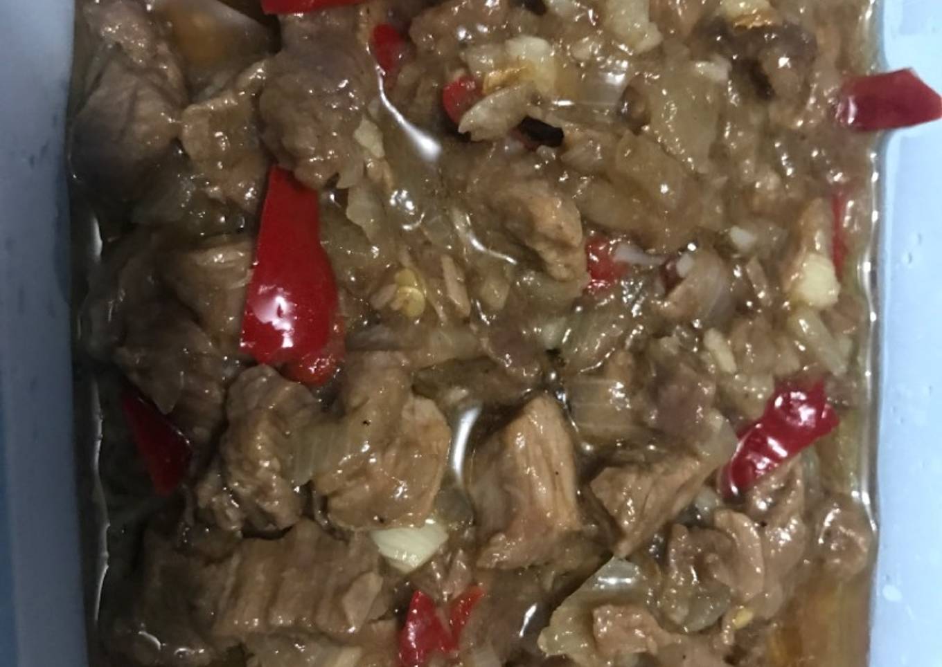 Asam manis daging sapi favorit suami