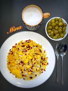 عکسی از دستور زرشک پلو مرغ فوری