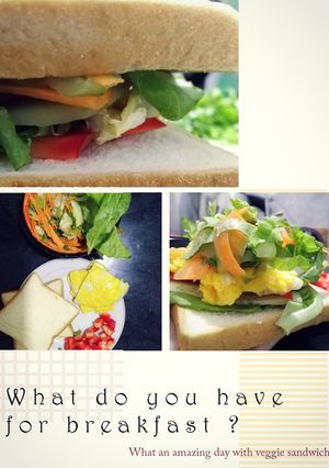 Hình của món Sandwich chay (veggie sandwich).