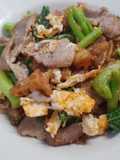 Stir-Fried Rice Noodle Rolls with Soy Sauce (Pad See Ew Sen Kway Teow Lod)