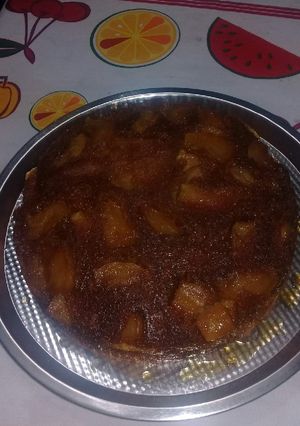 Una foto de Tarta Manzana invertida