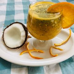 A picture of Orange coconut mocktail.